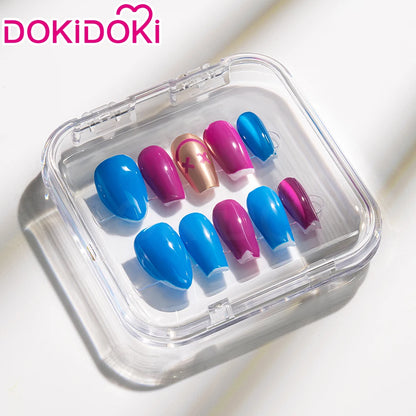 IN STOCK Jinxx Wig Game DokiDoki-R Women 38cm Hair Jinxx Cosplay Mask Tattoo Necklace Nails Bun Wig Luminous Ball Free Cap