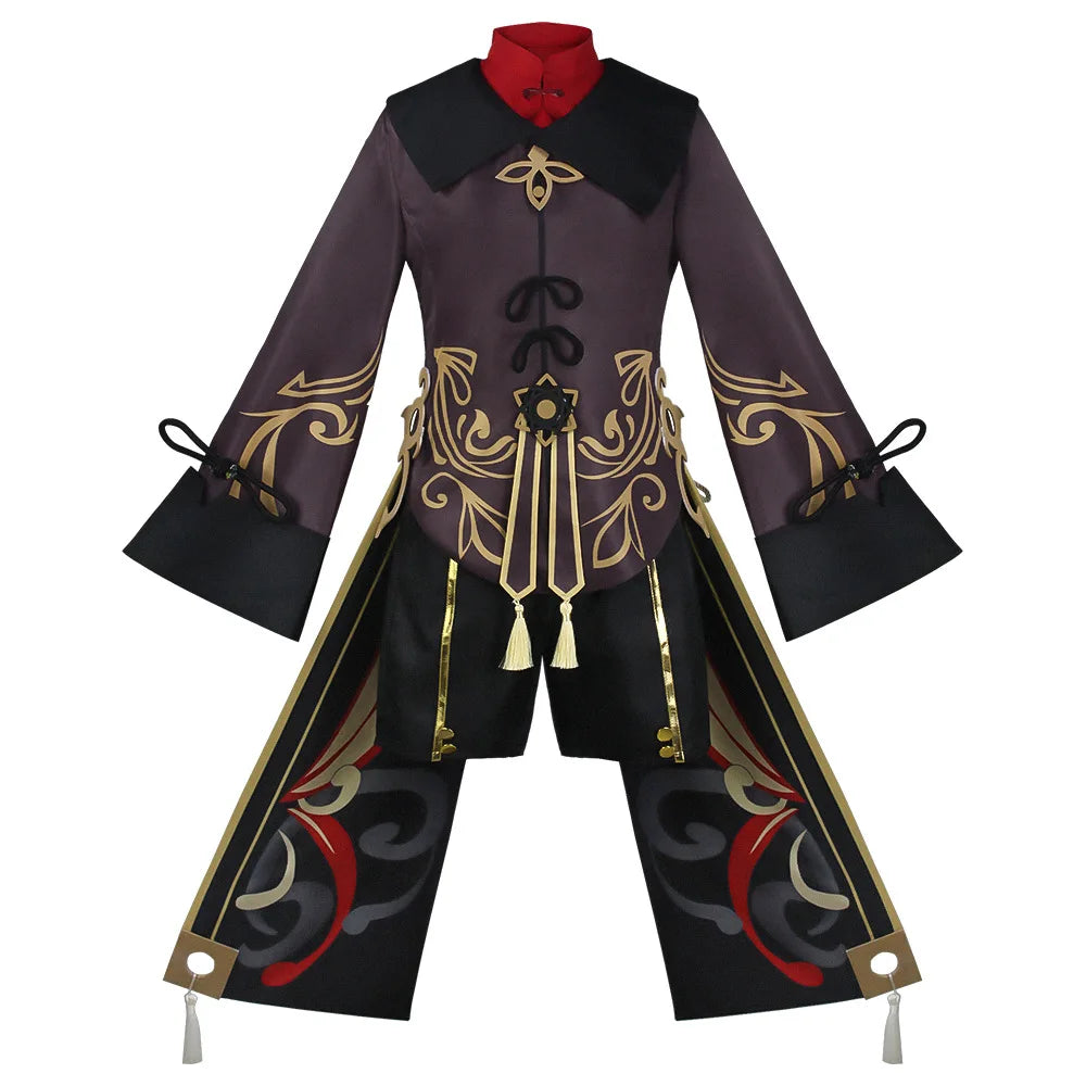 CosZtkhpCN Hu Tao Cosplay Costume Adult Polyester Set