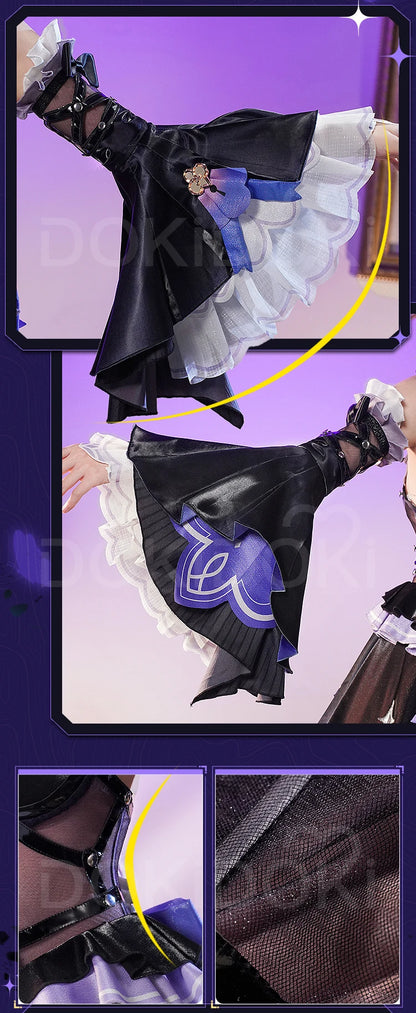 IN STOCK The Herta Cosplay Costume Game Honkai: Star Rail DokiDoki-SR HSR Women Cosplay The Herta Halloween Costume Wig