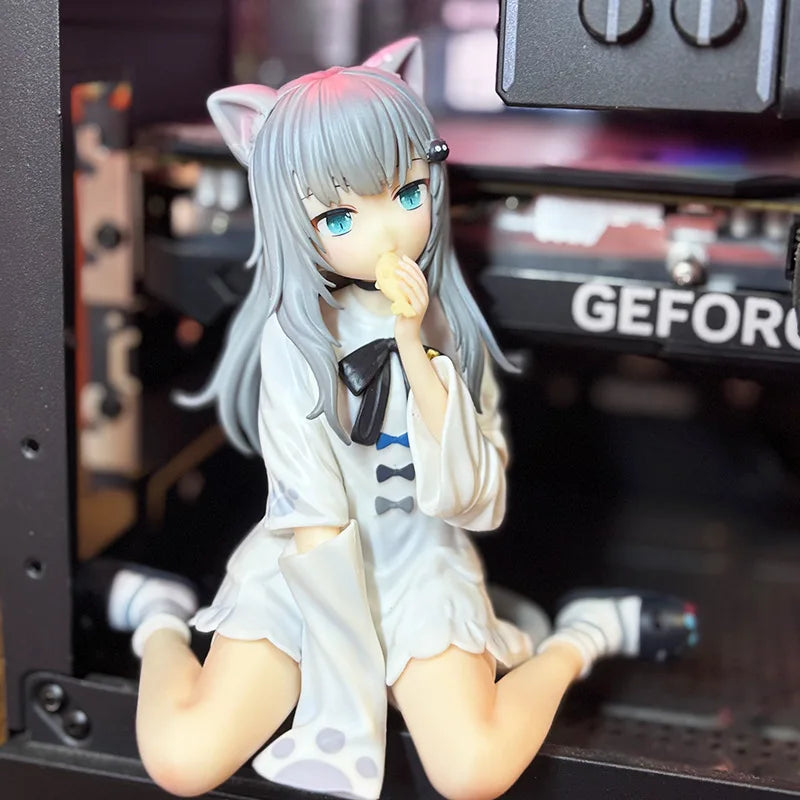 SPYFAMILY cat girl figurine cute kawaii sitting posture beautiful girlanime model Desktop computer bedroom decoration trendy toy