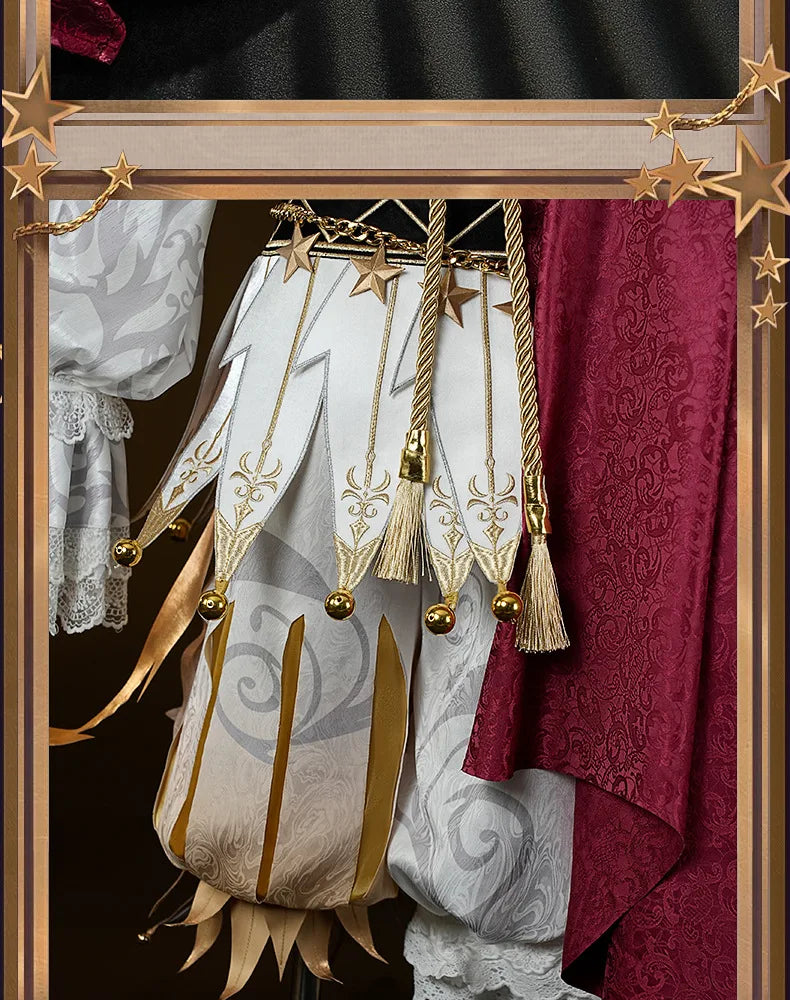 Identity V Hullabaloo Mike Morton Brightest Star Cosplay Costume Wig Uniform Hat Props Halloween Party for Women Men Carnival