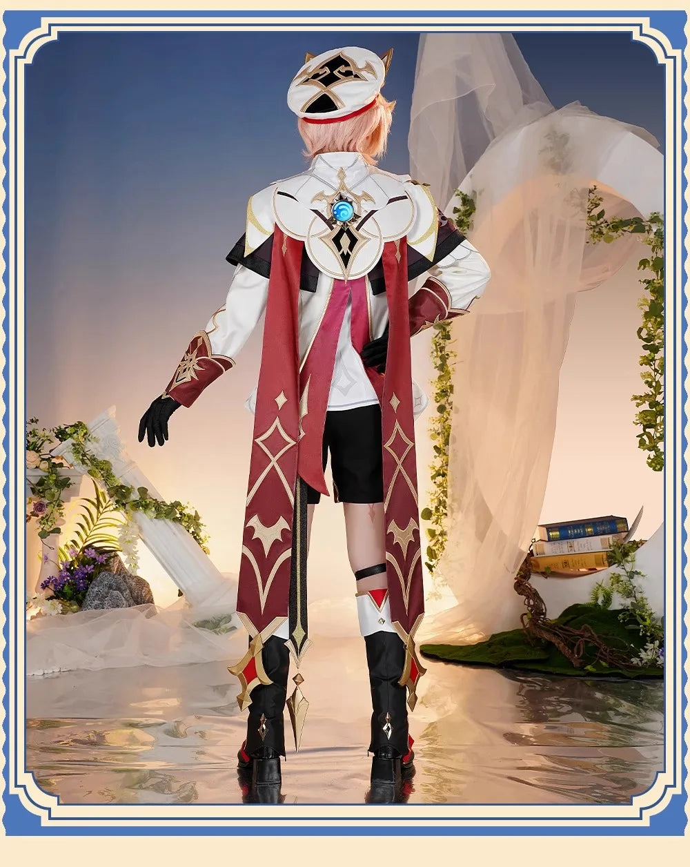 Genshin Impact Dahlia Cosplay Costume Wig New Skins Uniform Hat Goth Vampire Heterochromia Boy Mondstadt Halloween for Women Men