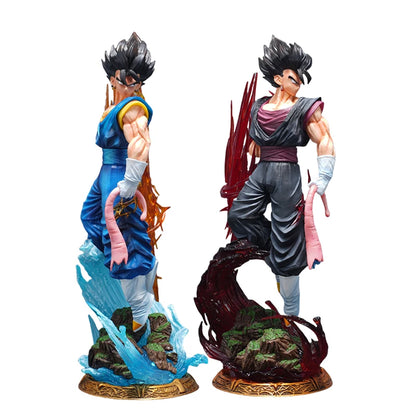 38cm Dragon Ball Yun Qi Vegetto 2.0 Anime Figure 3-Headed Model Statue Collection Desktop Decoration Fans Toys
