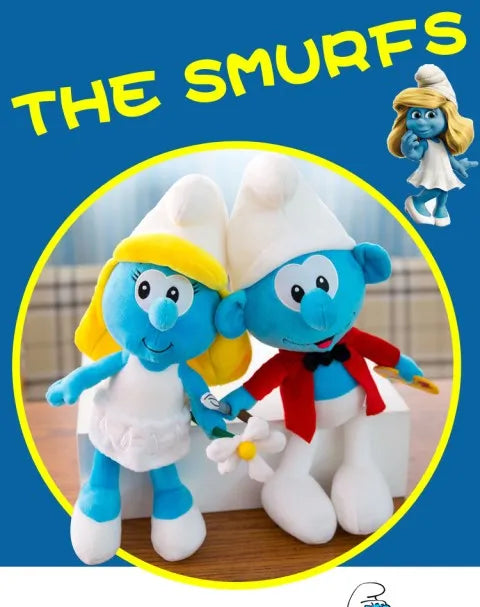 New 40cm Cartoon Character Creative Smurf Cute Plush Toy Kawaii Doll Children’s Soothing Toy Birthday Gift Christmas Gift