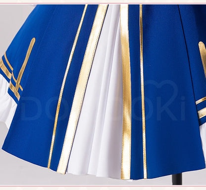 Saber Cosplay Costume Game Honkai: Star Rail x Fate【XS-3XL】DokiDoki-N Women Blue Saber HSR Costume Plus Size
