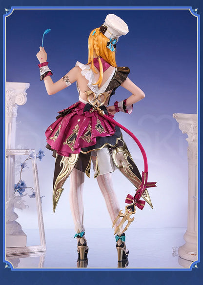 IN STOCK Escoffier Cosplay Costume Game Genshin Impact DokiDoki-SR Women Fontaine Costume Escoffier Cosplay Tail Wig