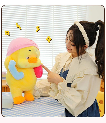 Cute Miss You Doesn't Want To Get Up Series Plush Toys Children's Soothing Dolls Indoor Ornaments Yellow Ducks Children's Gifts