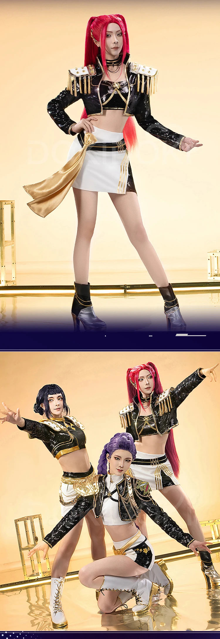 【Last Batch】IN STOCK Rumii Miraa Zoeyy Cosplay Costume【S-3XL】DokiDoki-SR Women Golden Costume Rumii Cosplay Suit Plus Size