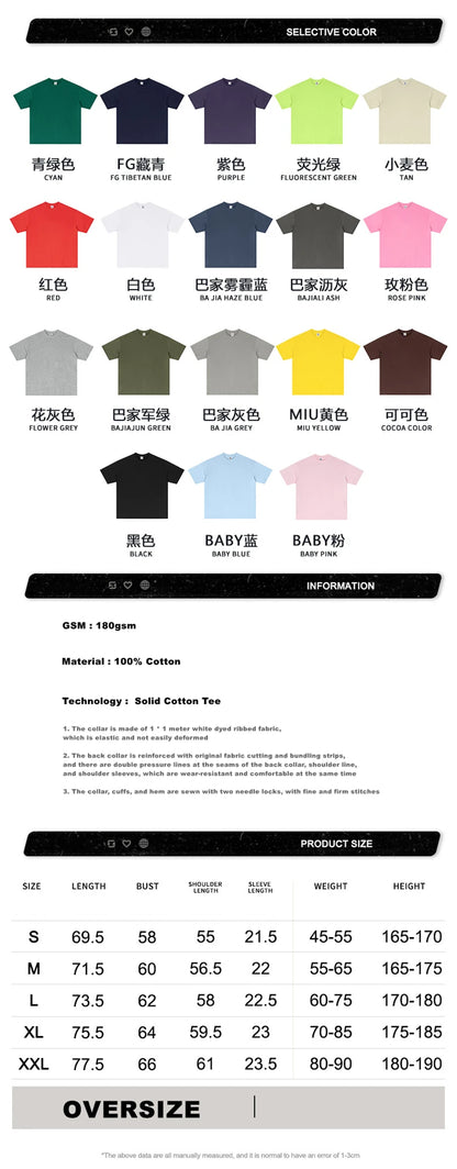 ZODF 2025 Summer Men 180gsm Solid T-Shirts Women Unisex Loose Basic Breathable Cotton T Shirt Brand Tees HY0971