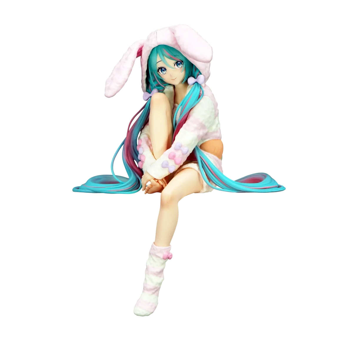 15CM Anime HATSUNE MIKU Figure Noodle Stopper Figure Rabbit Ear Pajamas Model Toy Japanese Dolls Aciton Figure Collection Gift