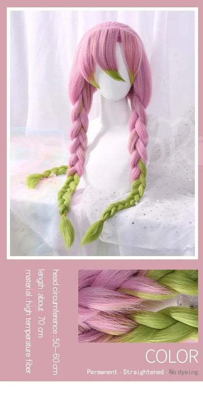 IN STOCK Tanjirouu Nezukoo Zenitsuu Mitsurii Shinobu Akazaa Wig Cosplay AnimeDokiDoki Women Tamayoo Hairpin Demon Free Wig Cap