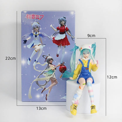 20cm/7.87in Hatsune Miku Anime Figure Kawaii Fairy Tales Miku Action Figure Lollipop Girl Figurine PVC Collection Model Doll Toy