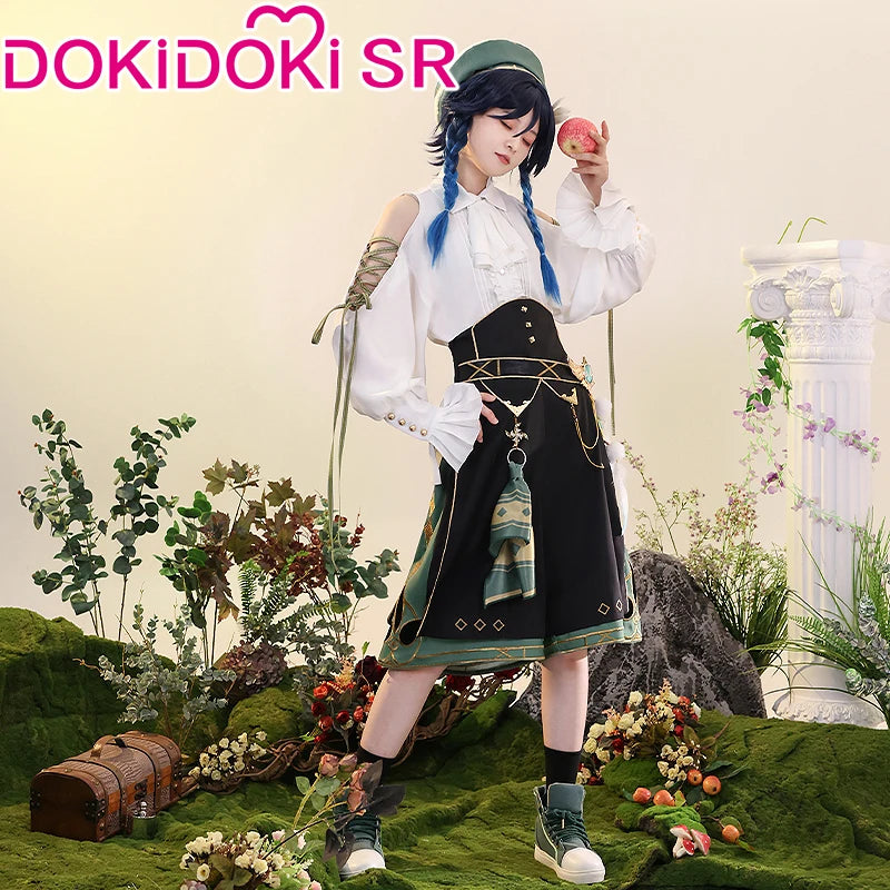 IN STOCK Venti Doujin Cosplay Costume Game Genshin Impact Cosplay DokiDoki-SR Venti Barbatos Cosplay Wig Genshin Impact Costume