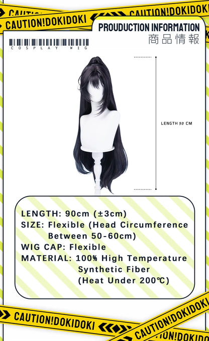 IN STOCK Rodion Ishmael Hong Lu Cosplay Wig Game DokiDoki Women Men 90cm Orange Black Long Hair Ishmael Cosplay Free Wig Cap