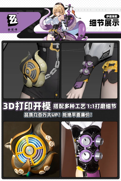 Zenless Zone Zero Yidhari Cosplay Costume Wig Uniform Hat Outfit Spook Shack Halloween Party for Women Girl Carnival Prop iCoser