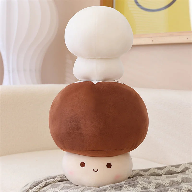 23/30cm Cute Vegetables Kawaii Red Mushrooms Shii-take Plush Soft Toy Stuffed Dolls Home Decor Gift For Girl Boy Birthday