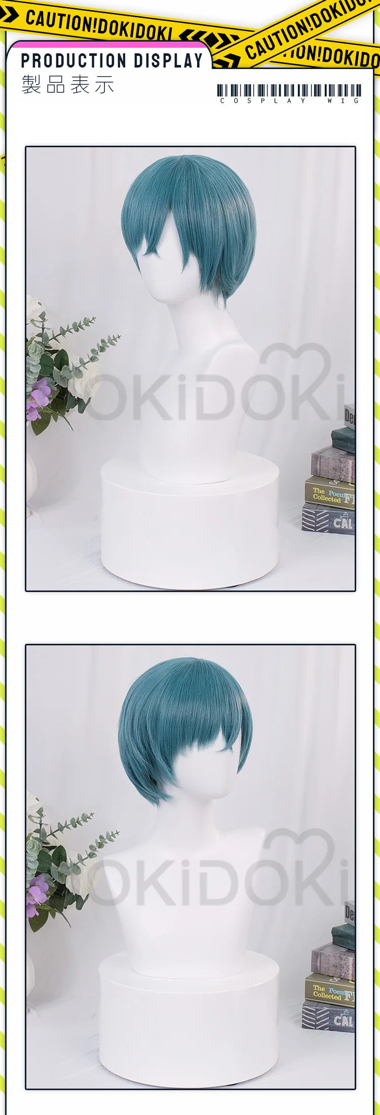 IN STOCK Ciel Phantomhive Wig Anime DokiDoki Ciel Cosplay Wig Men Halloween Short Hair Free Wig Cap
