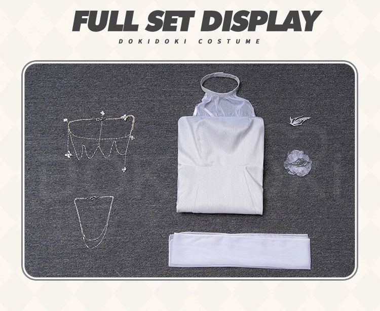 IN STOCK Cloudscape Calm Hunter MC Cosplay Game Love and Deepspace【S-2XL】DokiDoki-N Women White Dress Plus Size