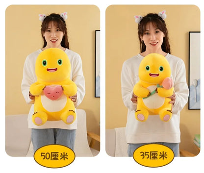 Hot Kawaii Plush Doll Love Yellow Embracing Flower Milk Dragon Dinosaur Doll Cute Plush Stuffed Pillow Soft Doll Birthday Gift