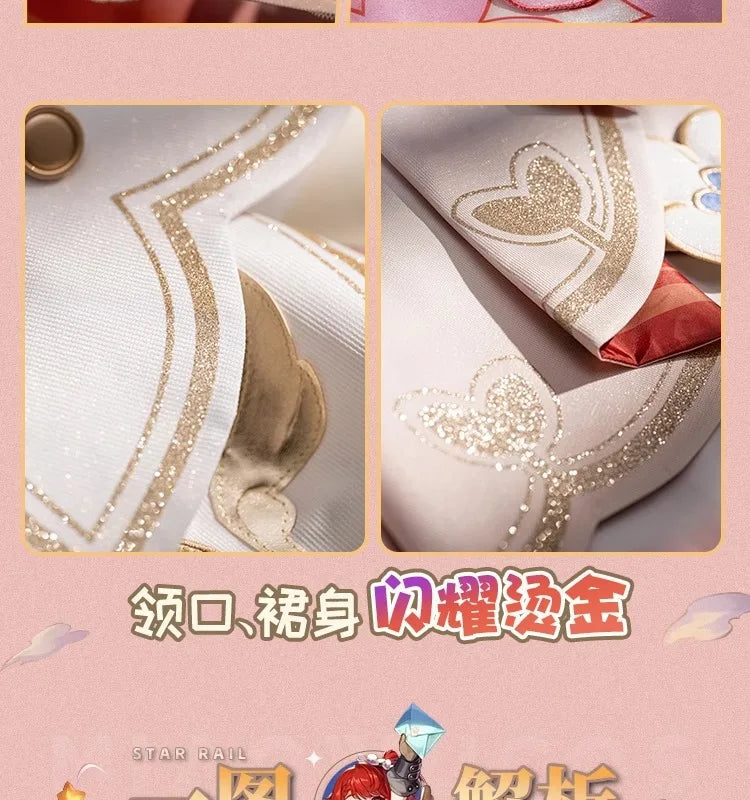 Honkai Star Rail Tribbie Cosplay Costume Wig Dress Uniform Headwear Wings Halloween Party Women Girls Carnival Role Play Props