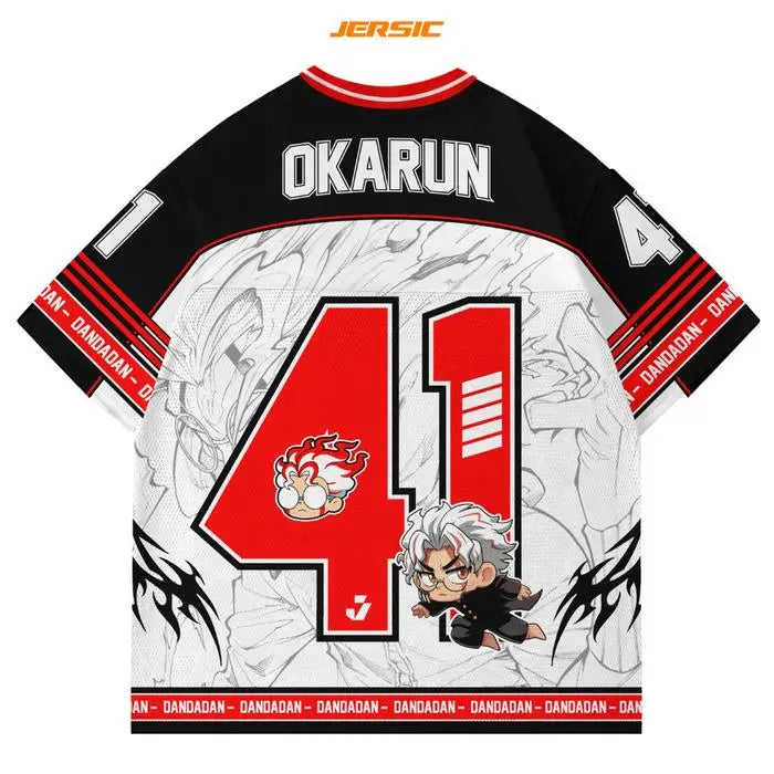 41 Jersey Dandadan Okarun  Anime Series Jersey Korean Style Kpop Baseball Hockey Oversize T-shirt Anime Daily Unisex Tops Tee