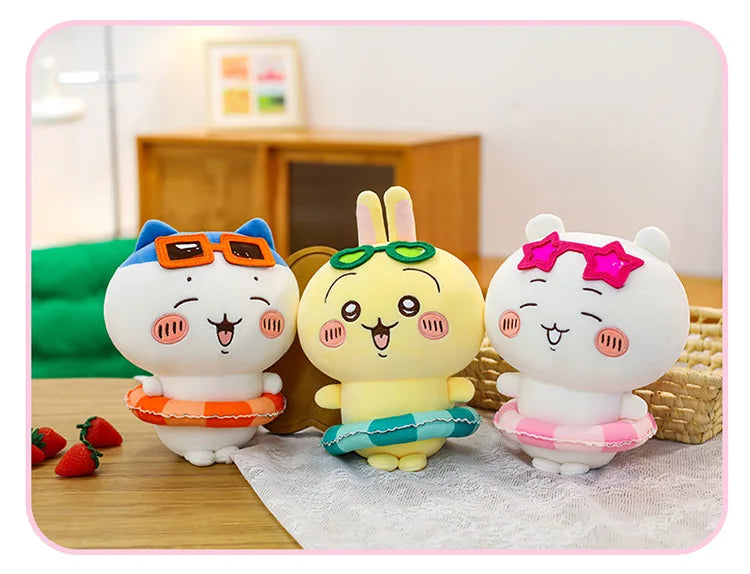 25/35/45cm Big Size Chiikawa Cartoon Anime Plush Stuffed Doll Hachiware Room Decoration Plushies Pillow Ornaments Holiday Gift