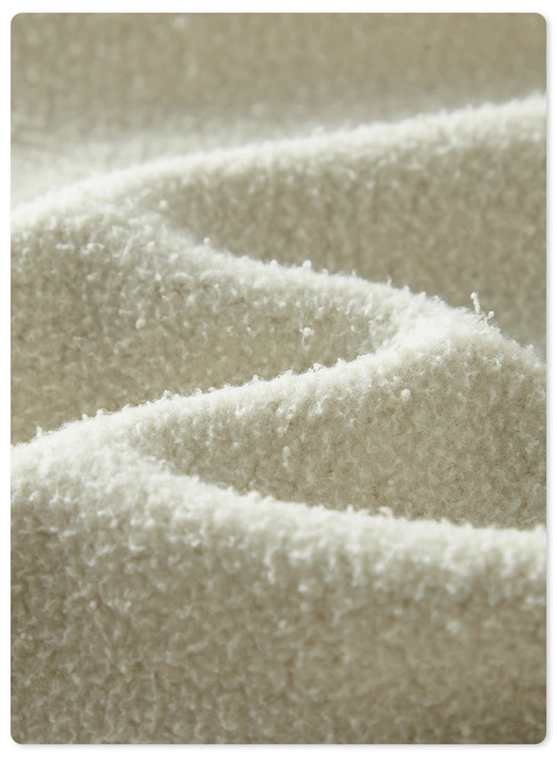 ZODF New Men Winter 355gsm Washed Fleece Sweatshirts Retro Unisex Oversized Solid O-Neck Warm Pullovers Coat Streetwears HY0639