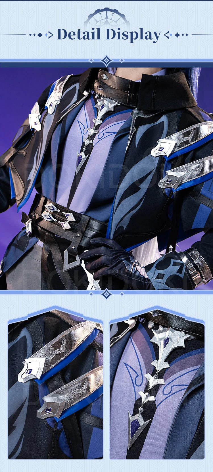 IN STOCK Flins Cosplay Costume Game Genshin Impact【S-3XL】DokiDoki-N Kyrll Chudomirovich Flins Men Halloween Costume Plus Size