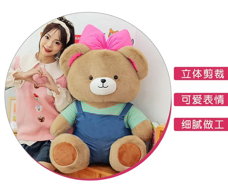 Cute Classic Butterfly Feifei Bear Plush Toys Kawaii Bow Tie Bear Plushie Pillow Stuffed Soft Dolls for Kids Girls Lover Gifts