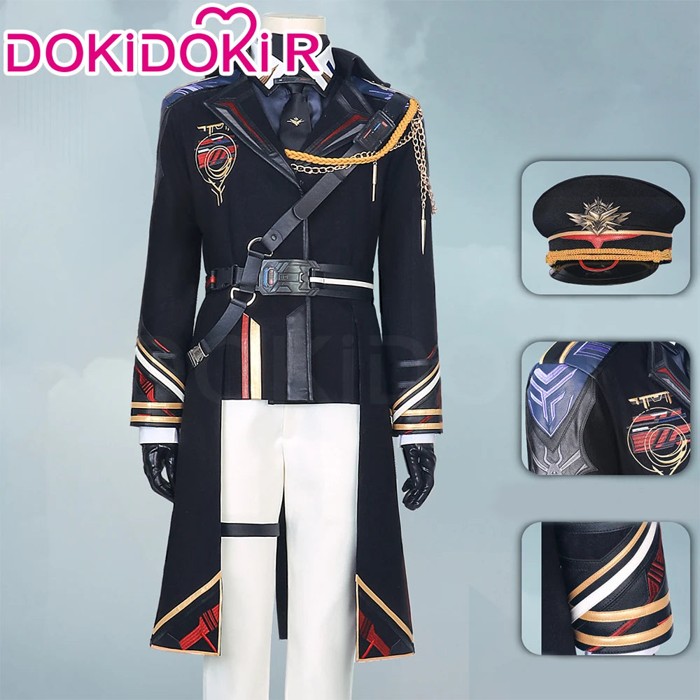 Caleb MC Cosplay Costume Game Love and Deepspace【XS-2XL】DokiDoki-R Men Women Pilot Uniform Xia Yizhou Hat Plus Size