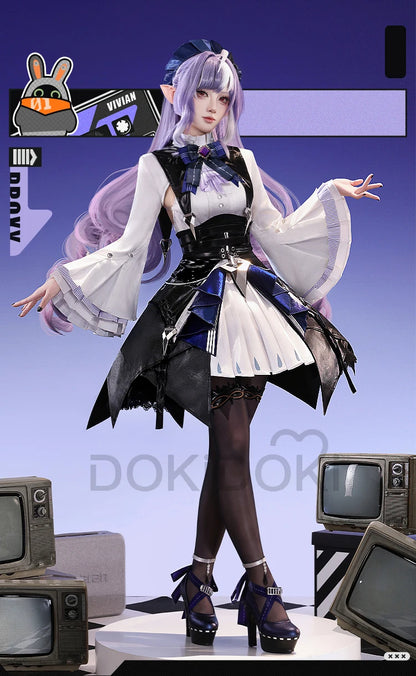IN STOCK Vivian Banshee Cosplay Costume Game Zenless Zone Zero DokiDoki-SR Vivian Cosplay Metal Accessories ZZZ