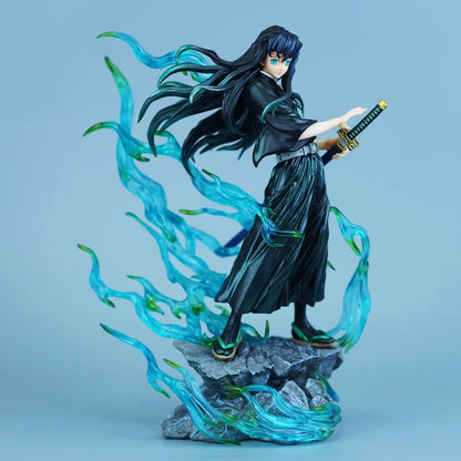 25cm Anime Demon Slayer Tokitou Muichirou PVC Action Figure Statue Desktop Ornament Collection Model Toy Gift