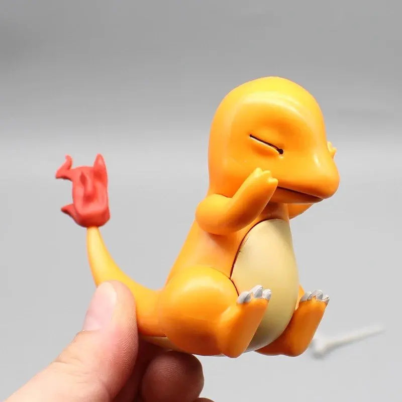 Charmander Wear A Cubone Helmet Anime Figure Model Gk Statue Boys Collection Desktop Decoration Ornament Toys Gifts