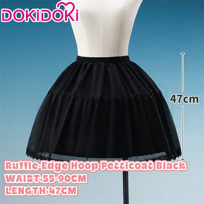 IN STOCK Underskirt Petticoats Bustle Cosplay Props DokiDoki Halloween Skirt Dress Petticoats Long Short White Black Bustle