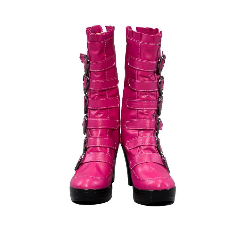 UWOWO Draculauraa Cosplay Boots Shoes Vampiree Spiderwebb Cape Berett Gothicc Dress Cosplay Shoes Boots