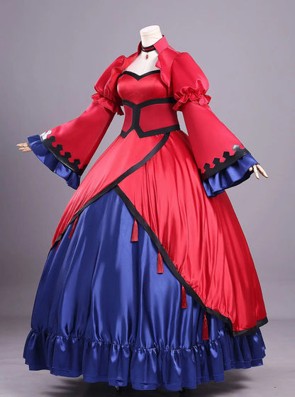 Anime The Holy Grail of Eris Scarlett Castiel Cosplay Costume Dress Headwear Earrings Halloween Party Women Girls Carnival Props