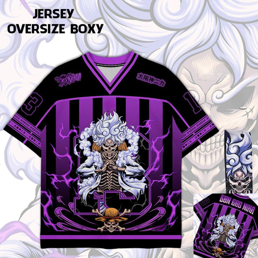 53 Jersey One Piece Sun God Nika Anime Y2k Korean Style Baseball Hockey T-shirt Fashion Streetwear Anime Daily Unisex Tops Tees