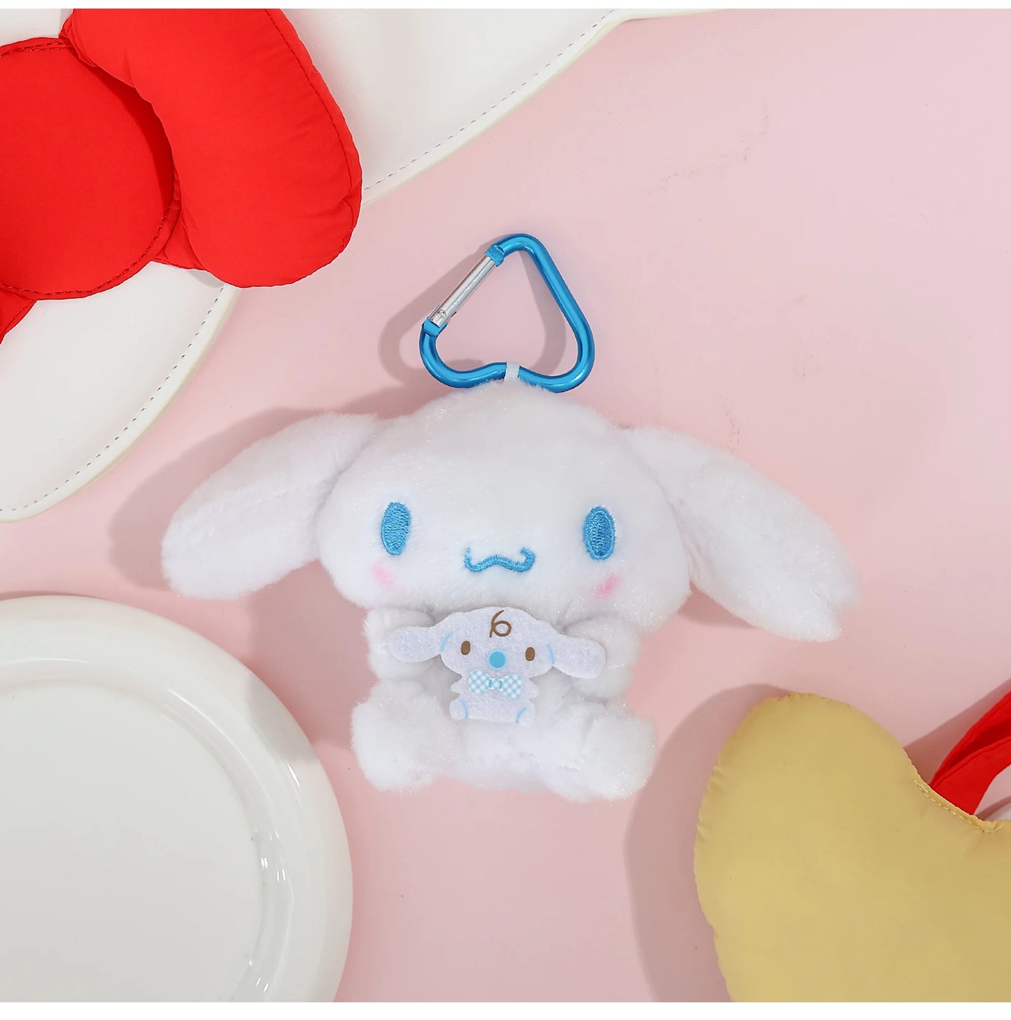 Genuine Sanrio Hello Kitty Kuromi Melody Pachacoo Cinnamoroll Stuffed Toy Pendant Cute Plush Toys Keyring Keychain Birthday Gift