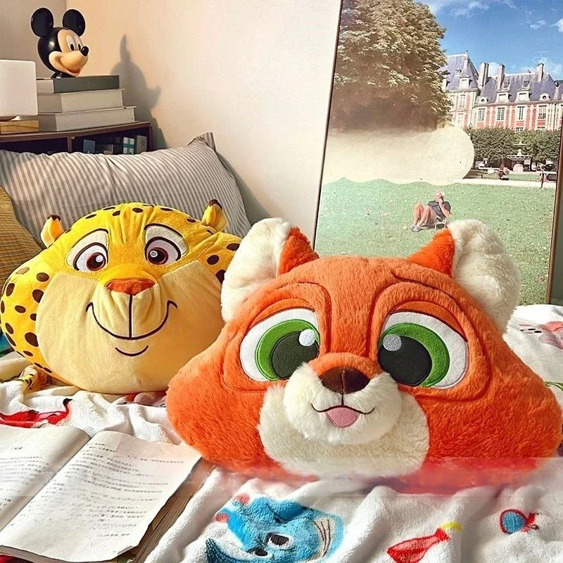 Cartoon Animal Zootopia Cushion Blanket Comfortable Soft Bed Back Cushion Nick Judy Fox Rabbit Leopard Cushion Blanket Car Gift