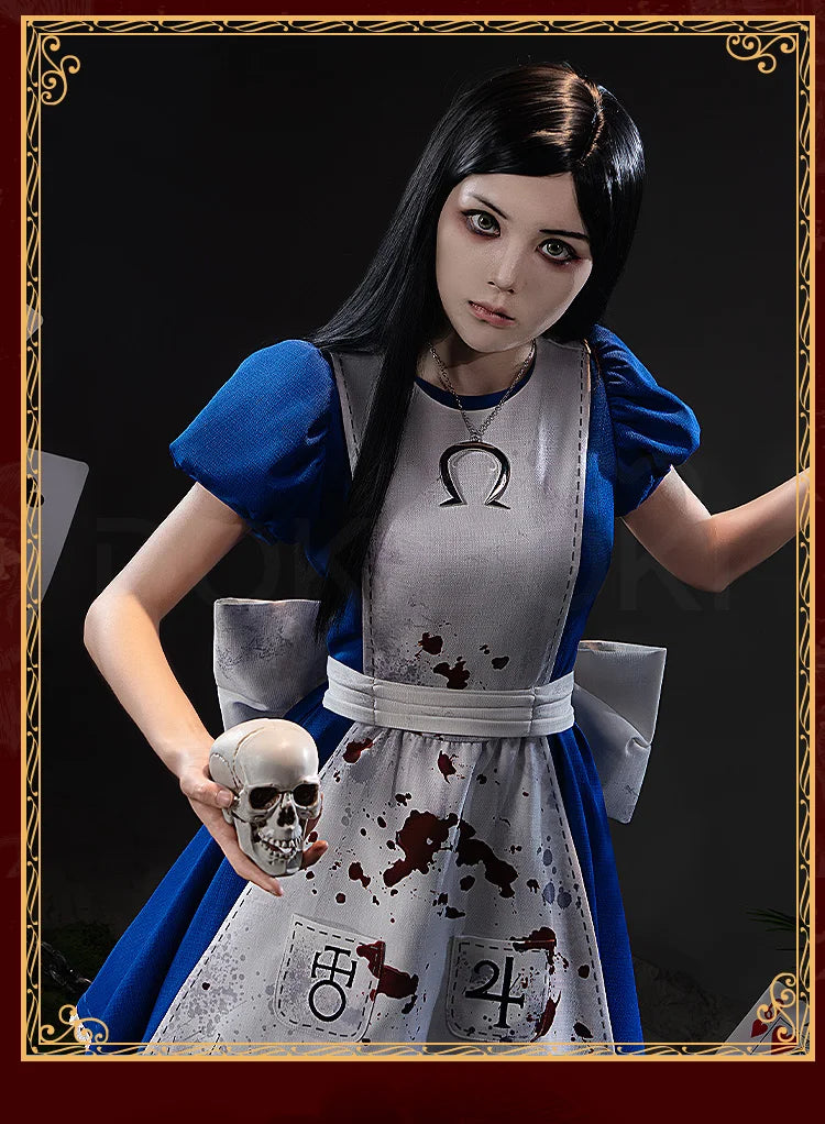 IN STOCK Alice Cosplay Costume Game Alice Madness Returns【S-3XL】DokiDoki-SR Women Halloween Dress Plus Size