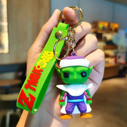Anime Dragon Ball Keychain Z Super Saiyan Son Goku Bulma Broly Piccolo Majin Buu Series Car Pendant Children Keyring Toys Gifts