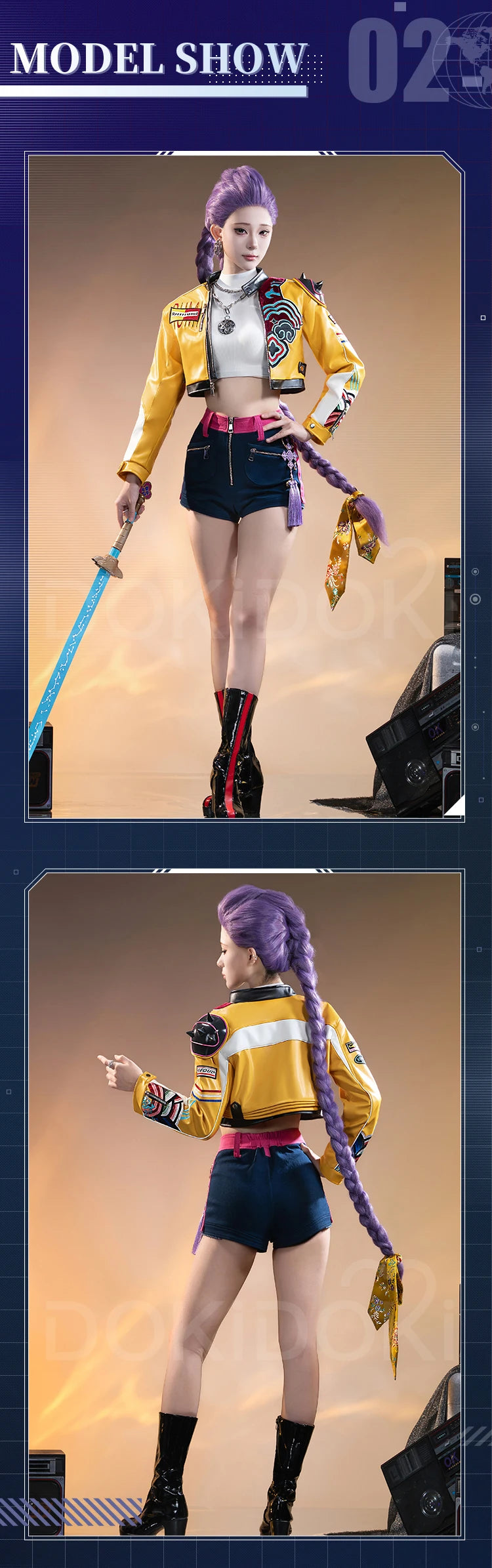 【Last Batch】Rumii Miraa Zoeyy Cosplay Costume Demon【XS-3XL】DokiDoki-SR Yellow Costume Zoeyy Rumii Cosplay Plus Size