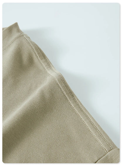 ZODF Autumn Winter 425gsm Long Sleeve T-Shirt American Retro Unisex Loose Heavyweight Basic Cotton T Shirts TEE HY0676