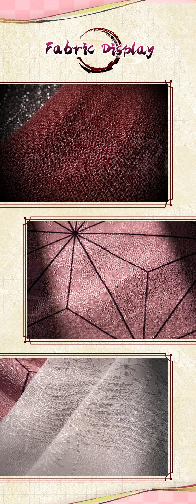 IN STOCK Kamadoo Nezukoo Cosplay Costume Anime DokiDoki-SR Women Pink Kimono Nezukoo Halloween Cosplay Wig Props