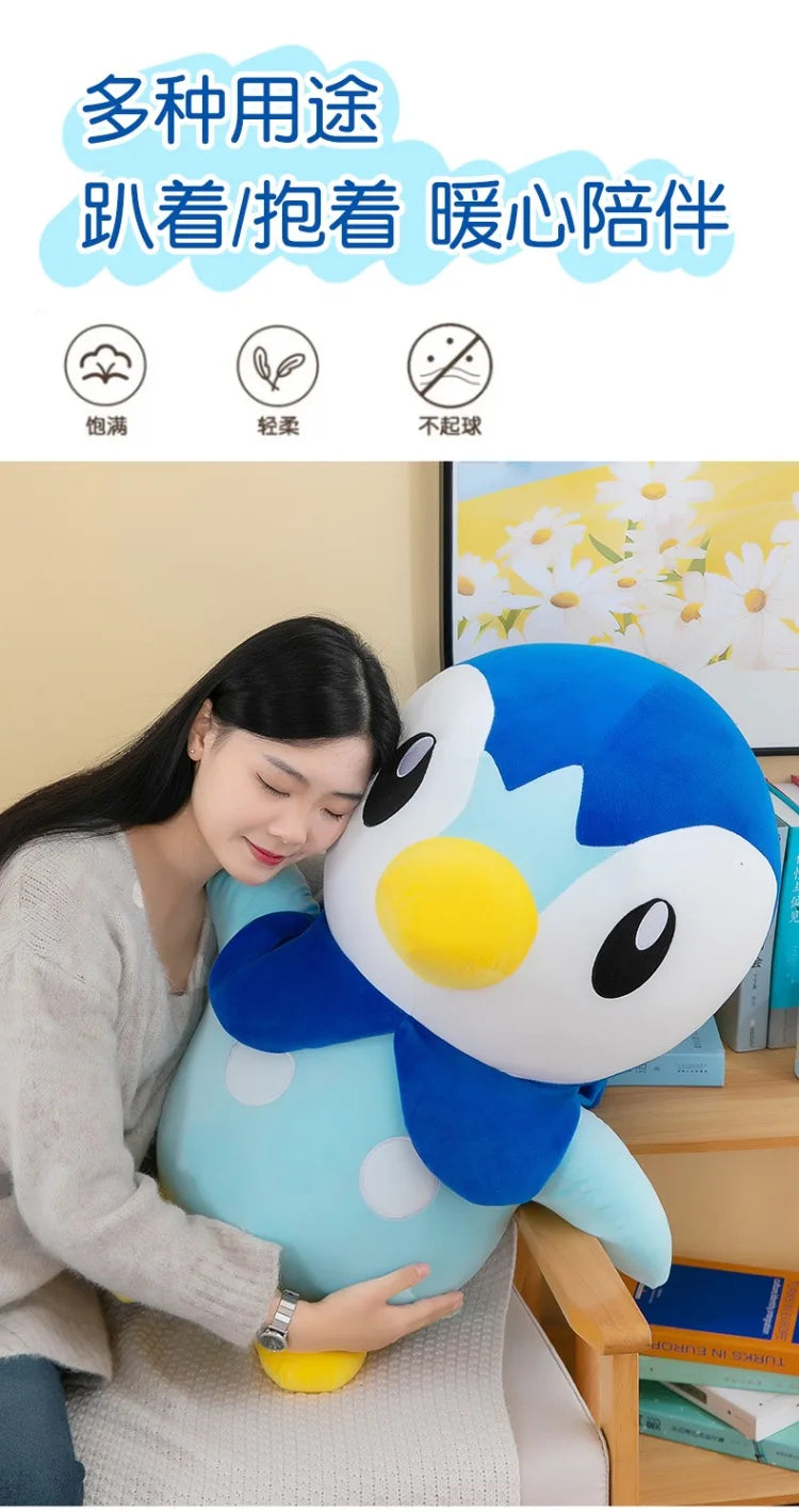 Pokemon Kawaii Piplup Plush Toys Cute Cartoon Stuffed Soft Toys Anime Penguin Plushie Big Doll Throw Pillow Kids Birthday Gift