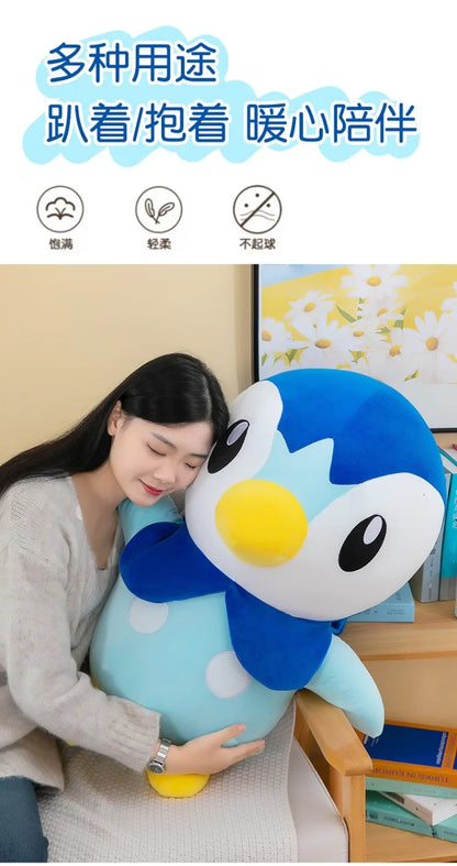 Pokemon Kawaii Piplup Plush Toys Cute Cartoon Stuffed Soft Toys Anime Penguin Plushie Big Doll Throw Pillow Kids Birthday Gift