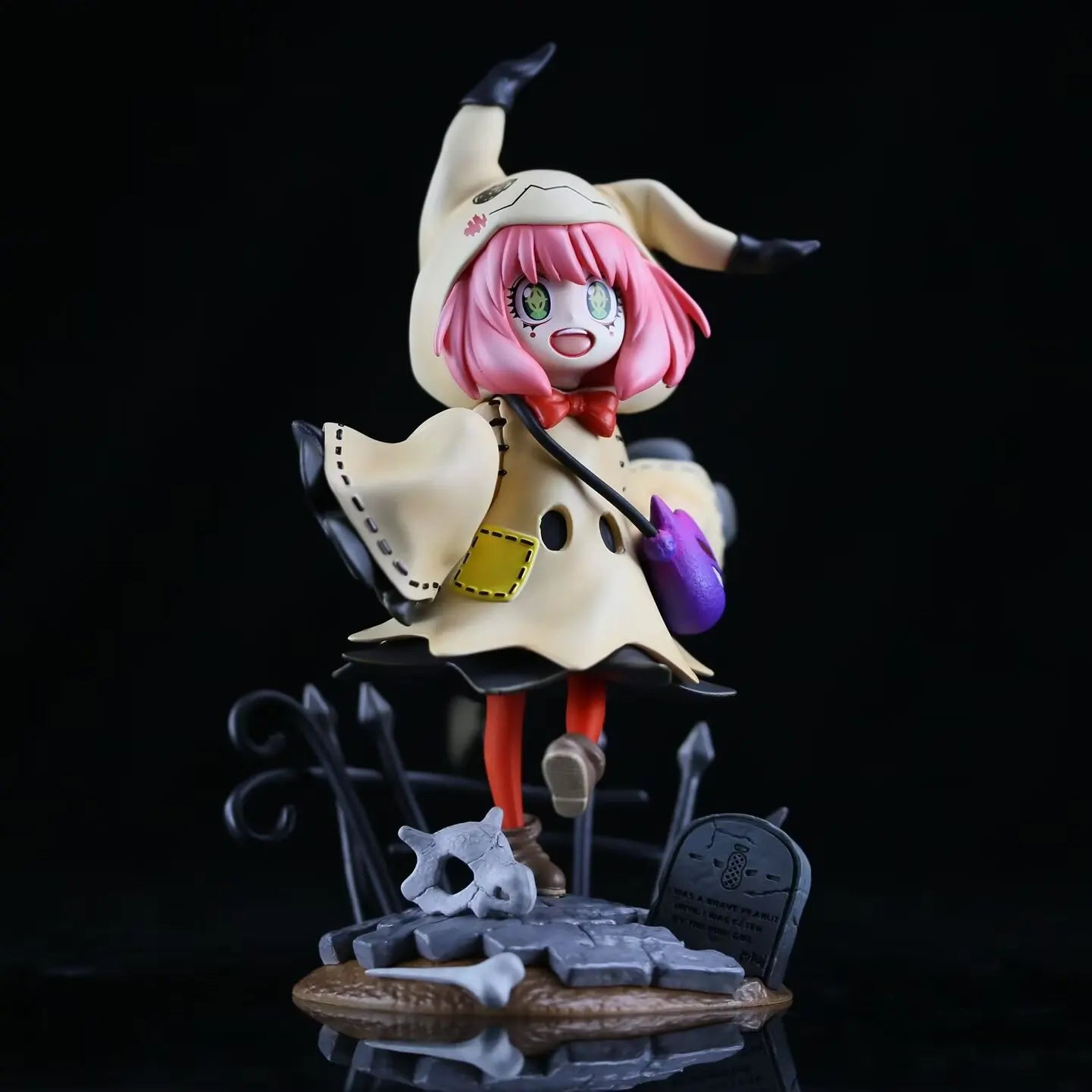 22cm Spy x Family Anime Anya Forger Action Figure Anya Cosplay Mimikyu Figurine Collection Statue Model Ornament Desk Toys Gift