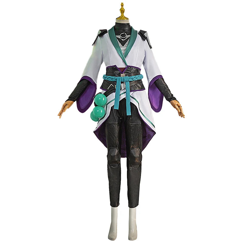 Sage Cosplay Costume Game Cosplay【S-2XL】DokiDoki-R Women White Costume Sage Cosplay Dress Plus Size Halloween