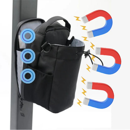 Magnetic Gym Bag Large Capacity with Phone Pocket Portable Water Bottle Pouch Accessories Organizer - 3 magnet