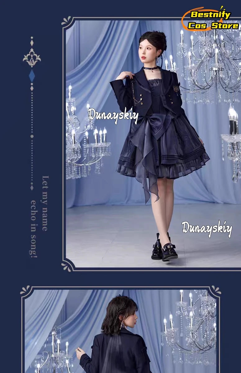 Genshin Impact Furina Cosplay Costume XS-XL Polyester Set